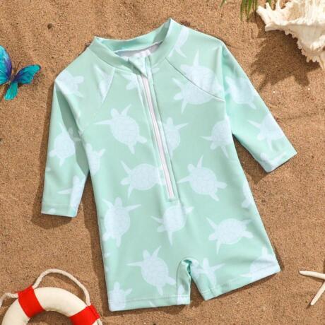 Combinaison de bain zippée pour bébé garçon - Vert